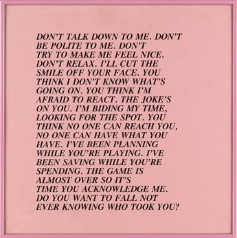 JENNY HOLZER Inflammatory Essays.